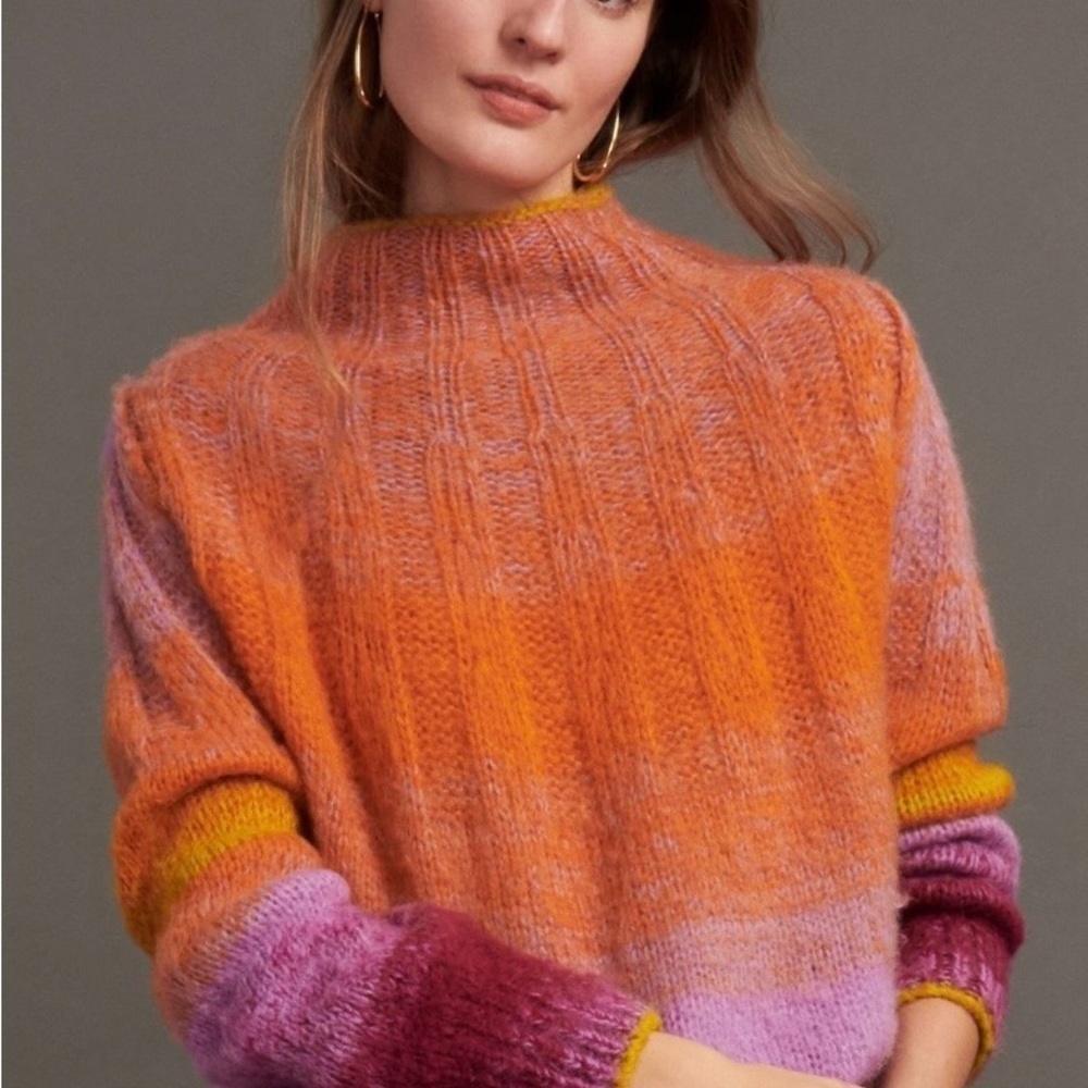 RARE ANTHROPOLOGIE NWOT Perri Ombre Tunic Sweater—XS